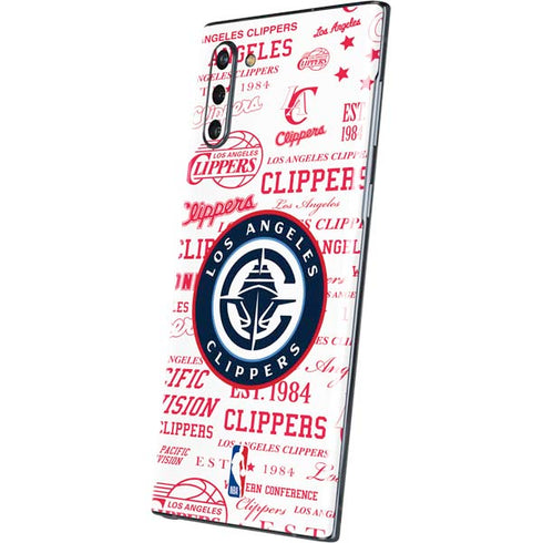 NBA Los Angeles Clippers Blast Logos Galaxy Note 10 Skin