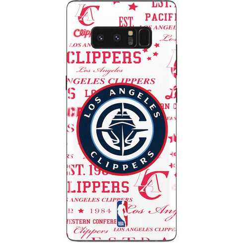NBA Los Angeles Clippers Blast Logos Galaxy Note 8 Skin