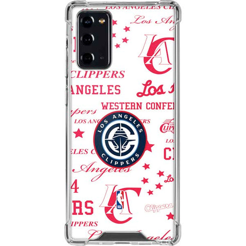 NBA Los Angeles Clippers Blast Logos Galaxy Note20 5G Clear Case