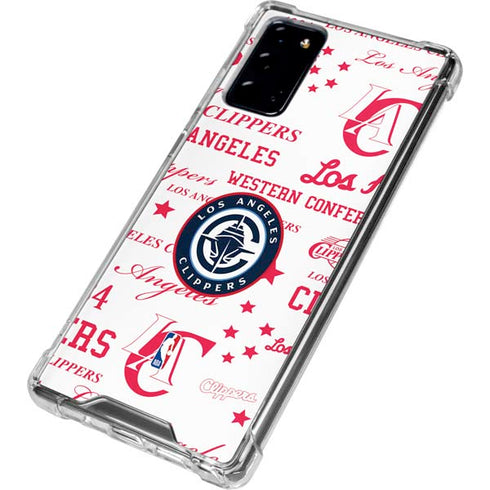 NBA Los Angeles Clippers Blast Logos Galaxy Note20 5G Clear Case