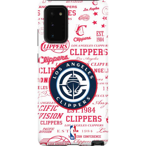 NBA Los Angeles Clippers Blast Logos Galaxy Note20 5G Pro Case