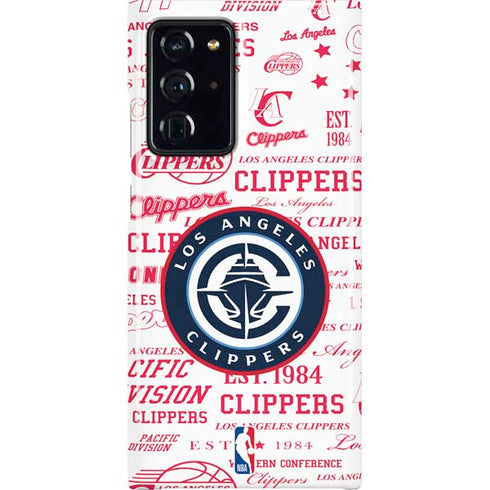 NBA Los Angeles Clippers Blast Logos Galaxy Note20 Ultra 5G Lite Case