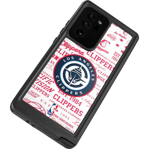 NBA Los Angeles Clippers Blast Logos Galaxy Note20 Ultra 5G Waterproof Case