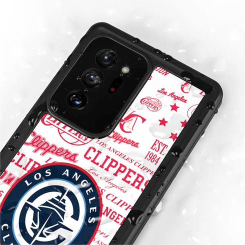 NBA Los Angeles Clippers Blast Logos Galaxy Note20 Ultra 5G Waterproof Case