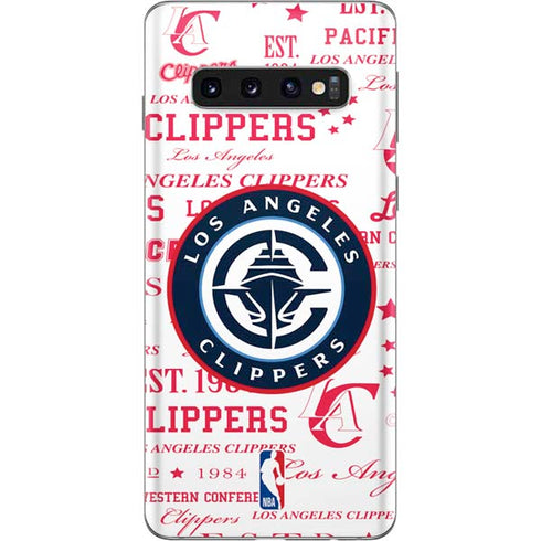NBA Los Angeles Clippers Blast Logos Galaxy S10 Skin