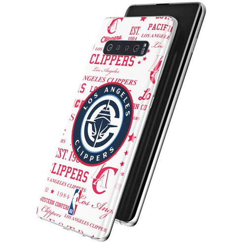 NBA Los Angeles Clippers Blast Logos Galaxy S10 Skin