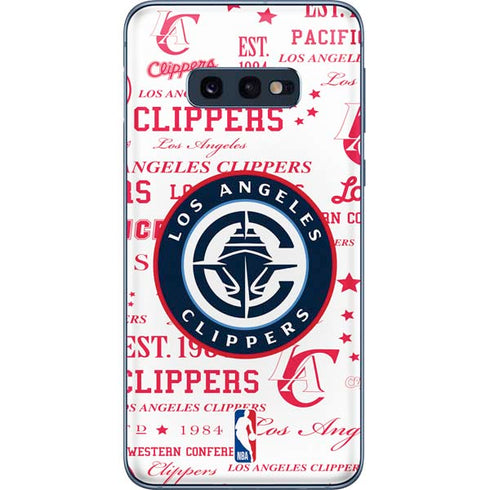NBA Los Angeles Clippers Blast Logos Galaxy S10e Skin