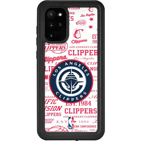 NBA Los Angeles Clippers Blast Logos Galaxy S20 Plus Waterproof Case