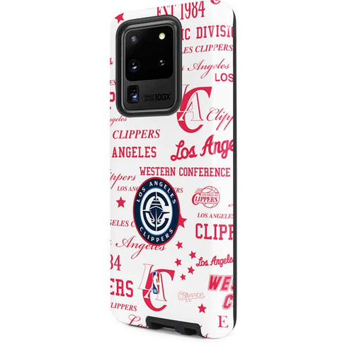NBA Los Angeles Clippers Blast Logos Galaxy S20 Ultra 5G Pro Case