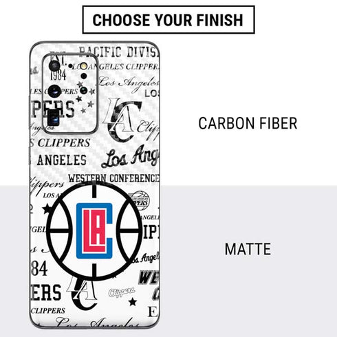 NBA Los Angeles Clippers Blast Logos Galaxy S20 Ultra 5G Skin