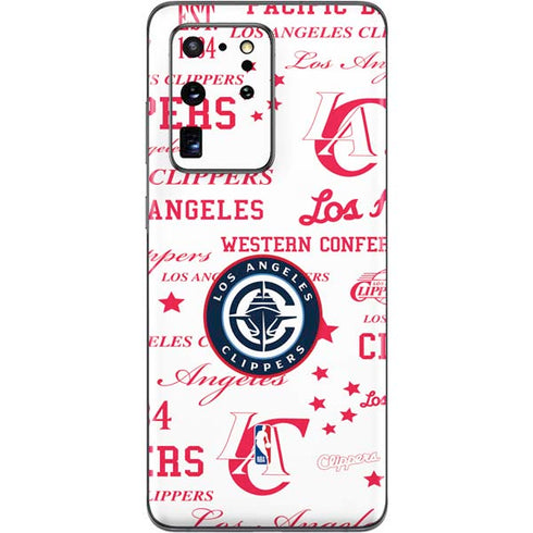 NBA Los Angeles Clippers Blast Logos Galaxy S20 Ultra 5G Skin