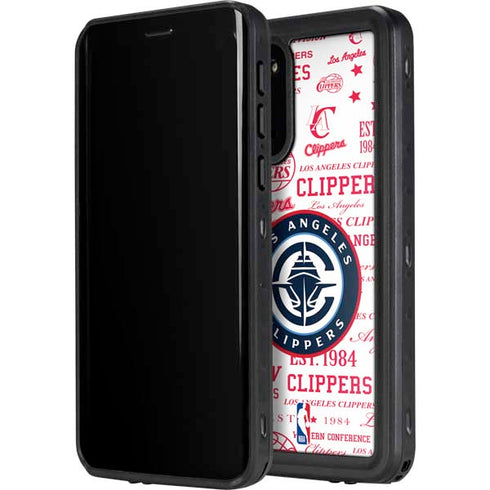 NBA Los Angeles Clippers Blast Logos Galaxy S20 Waterproof Case