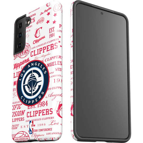 NBA Los Angeles Clippers Blast Logos Galaxy S21 FE Pro Case