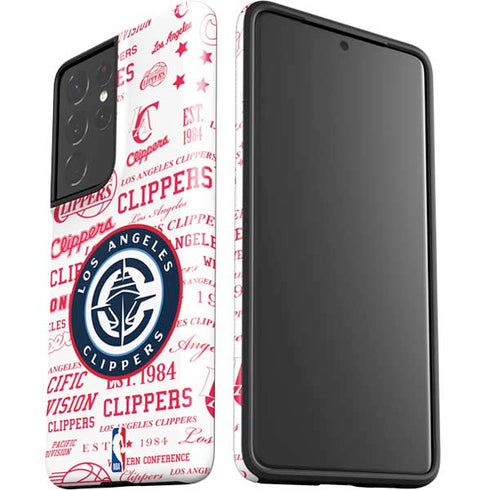 NBA Los Angeles Clippers Blast Logos Galaxy S21 Ultra 5G Pro Case