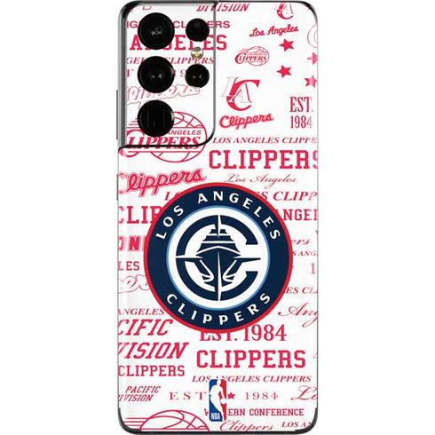 NBA Los Angeles Clippers Blast Logos Galaxy S21 Ultra 5G Skin