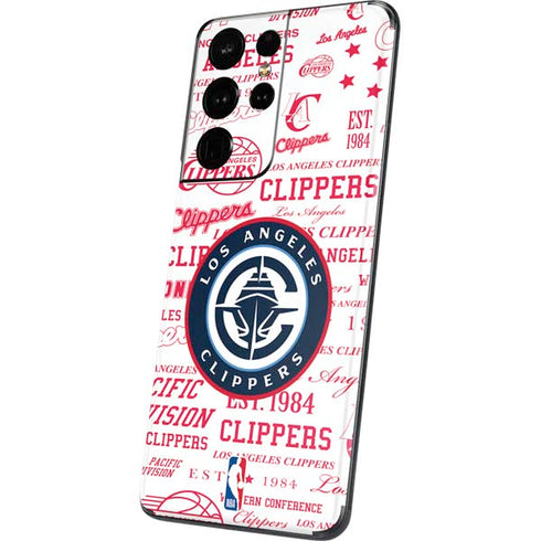 NBA Los Angeles Clippers Blast Logos Galaxy S21 Ultra 5G Skin