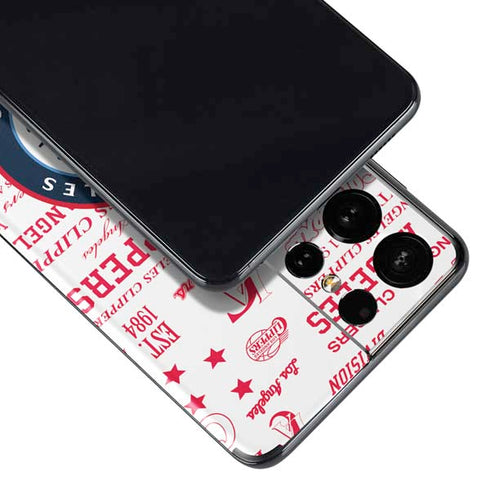 NBA Los Angeles Clippers Blast Logos Galaxy S21 Ultra 5G Skin