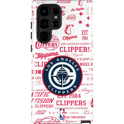 NBA Los Angeles Clippers Blast Logos Galaxy S22 Ultra Pro Case