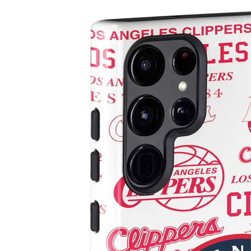NBA Los Angeles Clippers Blast Logos Galaxy S22 Ultra Pro Case