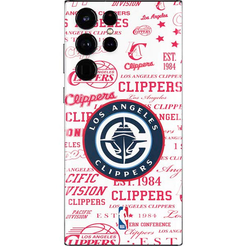 NBA Los Angeles Clippers Blast Logos Galaxy S22 Ultra Skin