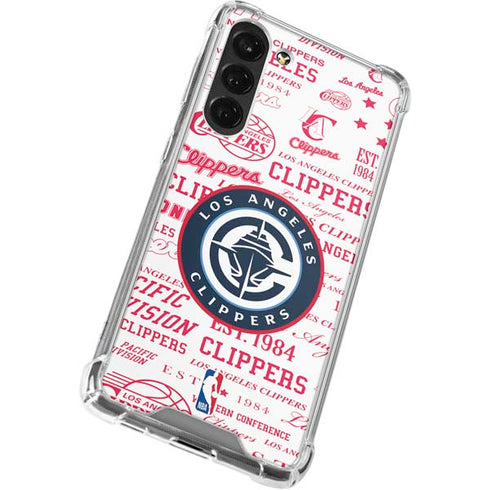 NBA Los Angeles Clippers Blast Logos Galaxy S23 Plus Clear Case