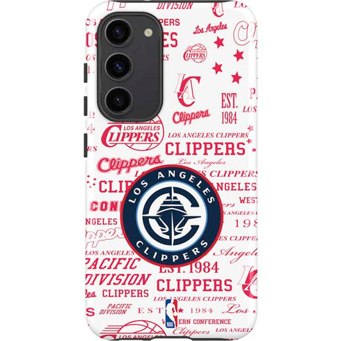 NBA Los Angeles Clippers Blast Logos Galaxy S23 Plus Pro Case