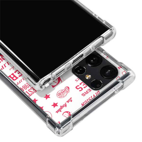 NBA Los Angeles Clippers Blast Logos Galaxy S23 Ultra Clear Case