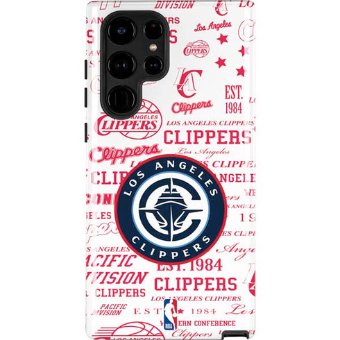NBA Los Angeles Clippers Blast Logos Galaxy S23 Ultra Pro Case