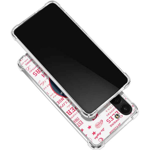 NBA Los Angeles Clippers Blast Logos Galaxy S24 FE Clear Case