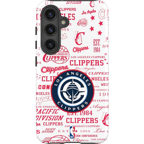 NBA Los Angeles Clippers Blast Logos Galaxy S25 Impact Case