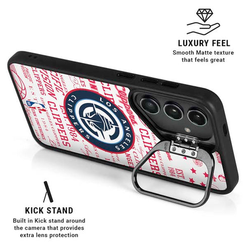 NBA Los Angeles Clippers Blast Logos Galaxy S25 Kickstand Case