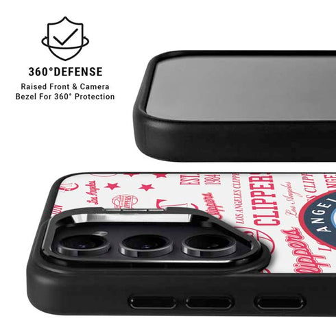 NBA Los Angeles Clippers Blast Logos Galaxy S25 Kickstand Case