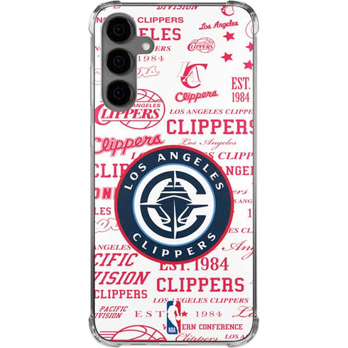 NBA Los Angeles Clippers Blast Logos Galaxy S24 Plus Clear Case