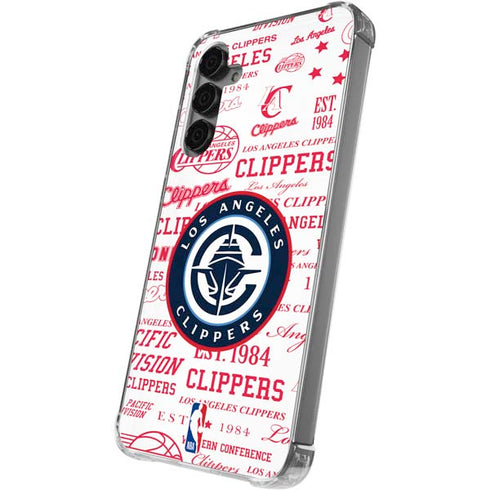 NBA Los Angeles Clippers Blast Logos Galaxy S24 Plus Clear Case