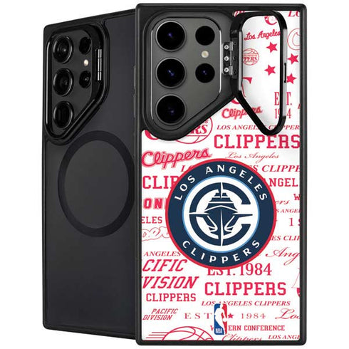 NBA Los Angeles Clippers Blast Logos Galaxy S24 Ultra Kickstand Case