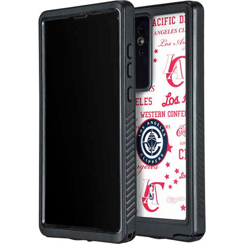NBA Los Angeles Clippers Blast Logos Galaxy S24 Ultra Waterproof Case
