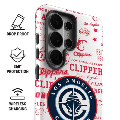NBA Los Angeles Clippers Blast Logos Galaxy S26 Ultra Impact Case