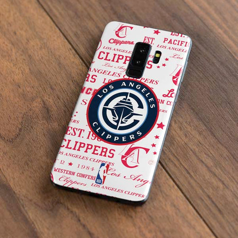NBA Los Angeles Clippers Blast Logos Galaxy S9 Plus Skin