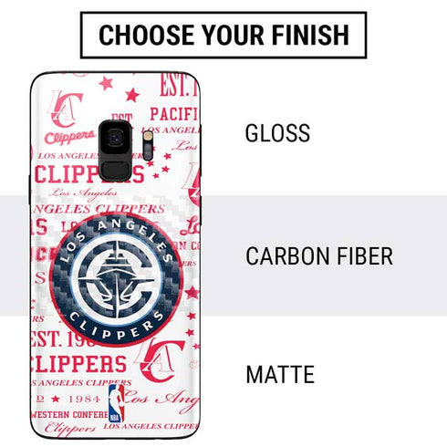 NBA Los Angeles Clippers Blast Logos Galaxy S9 Skin