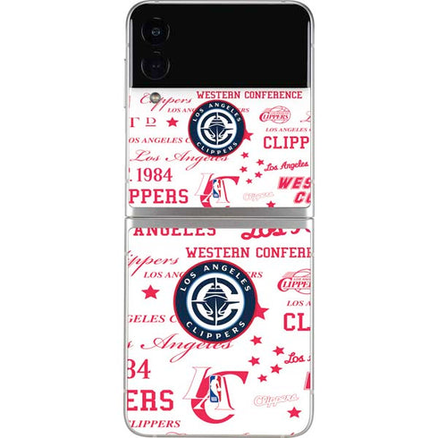 NBA Los Angeles Clippers Blast Logos Galaxy Z Flip3 5G Skin