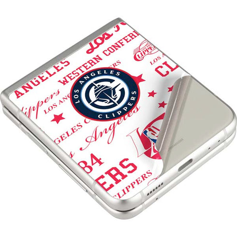 NBA Los Angeles Clippers Blast Logos Galaxy Z Flip3 5G Skin