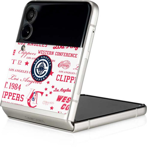 NBA Los Angeles Clippers Blast Logos Galaxy Z Flip3 5G Skin