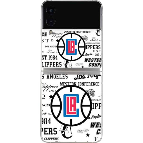 NBA Los Angeles Clippers Blast Logos Galaxy Z Flip4 5G Skin
