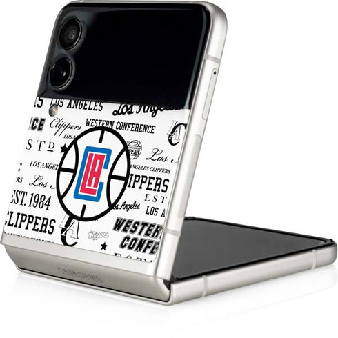 NBA Los Angeles Clippers Blast Logos Galaxy Z Flip4 5G Skin
