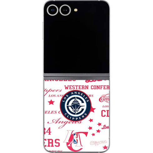 NBA Los Angeles Clippers Blast Logos Galaxy Z Flip6 Skin