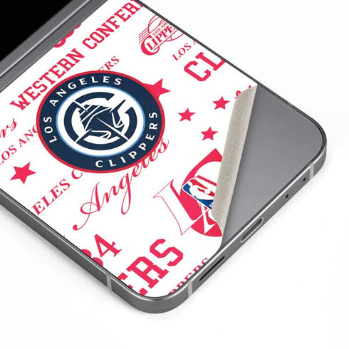 NBA Los Angeles Clippers Blast Logos Galaxy Z Flip6 Skin