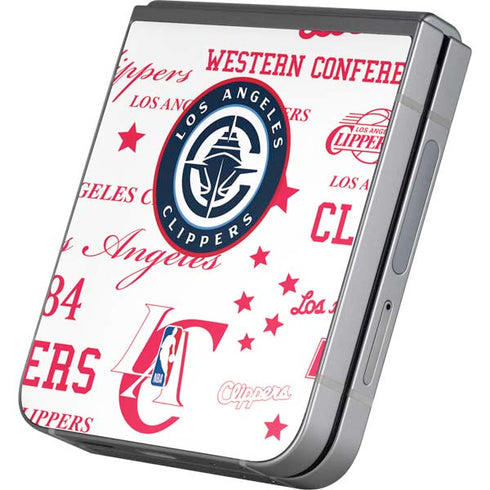 NBA Los Angeles Clippers Blast Logos Galaxy Z Flip6 Skin