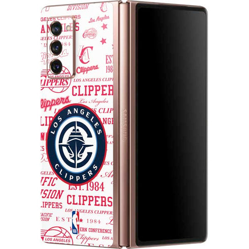 NBA Los Angeles Clippers Blast Logos Galaxy Z Fold2 5G Skin