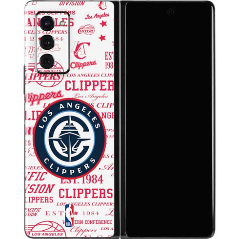 NBA Los Angeles Clippers Blast Logos Galaxy Z Fold2 5G Skin
