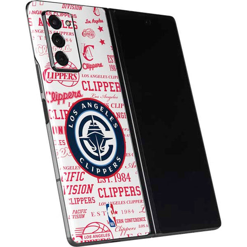 NBA Los Angeles Clippers Blast Logos Galaxy Z Fold2 5G Skin